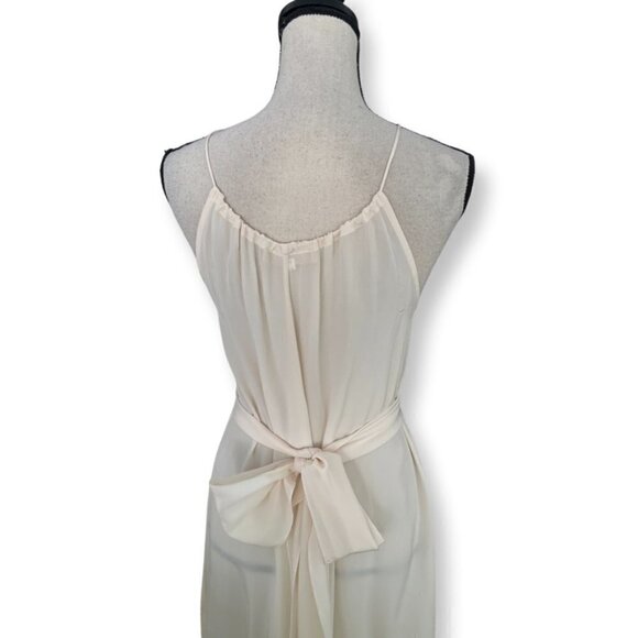 Loubarok LBK Beige Ruffle Sheer Fabric Dress Size 38 / VIBE - Picture 4 of 6